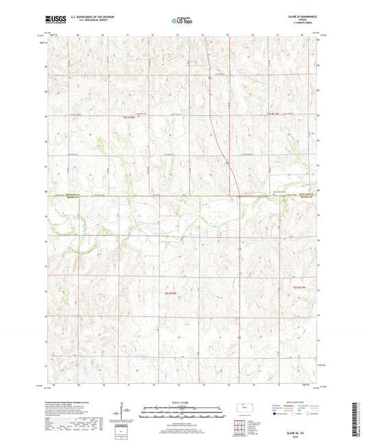Glade SE Kansas US Topo Map Image