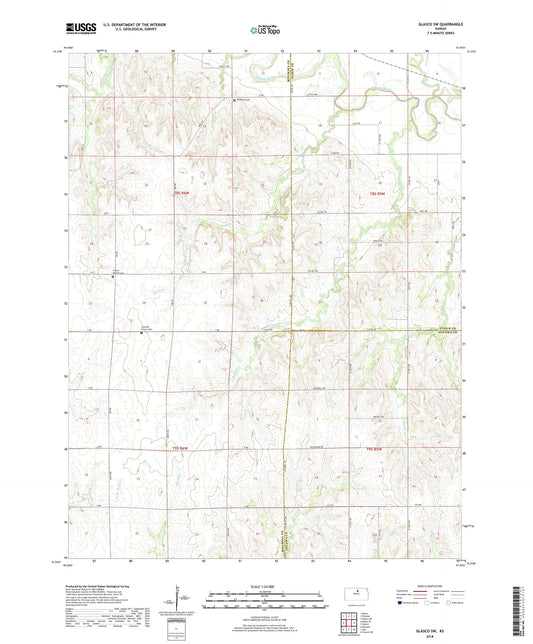 Glasco SW Kansas US Topo Map Image