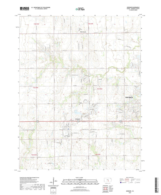 Goddard Kansas US Topo Map Image