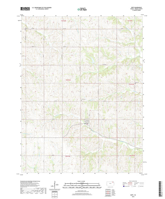Goff Kansas US Topo Map Image