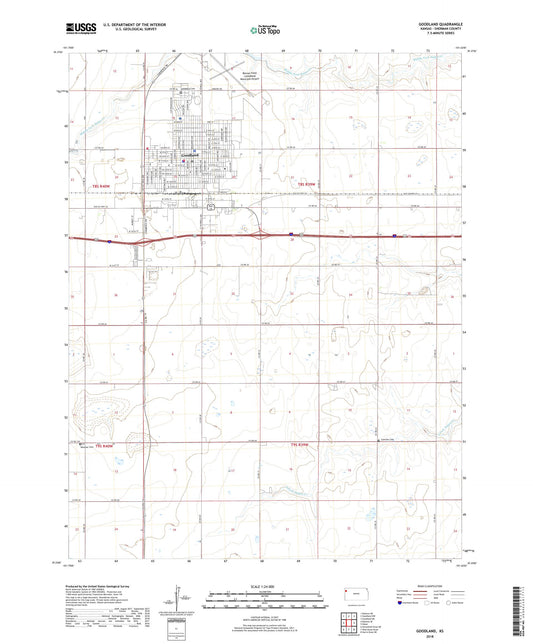 Goodland Kansas US Topo Map Image