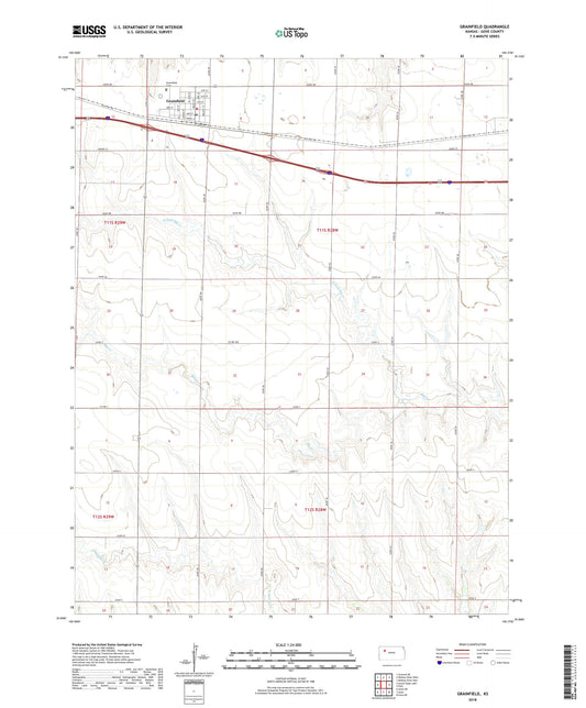 Grainfield Kansas US Topo Map Image
