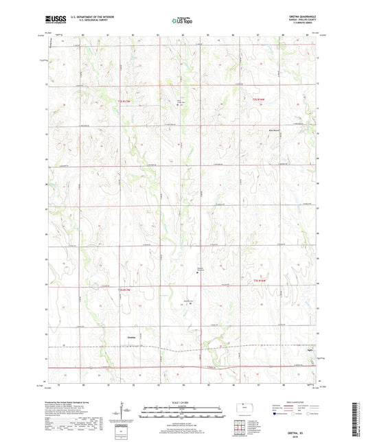 Gretna Kansas US Topo Map Image