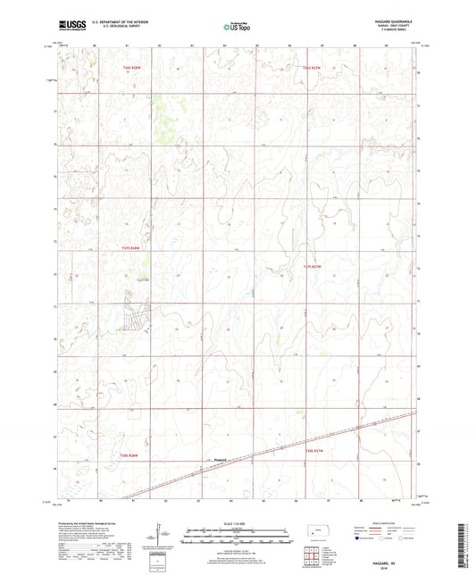 Haggard Kansas US Topo Map Image