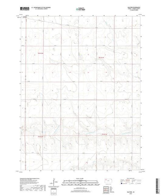 Halford Kansas US Topo Map Image