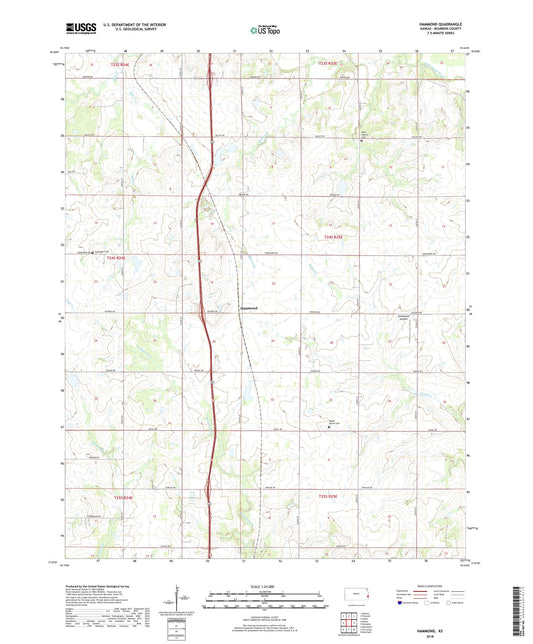 Hammond Kansas US Topo Map Image