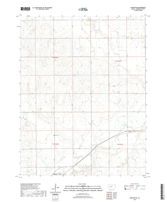 Hanston NW Kansas US Topo Map Image