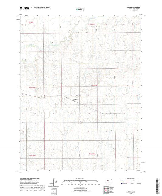 Hargrave Kansas US Topo Map Image