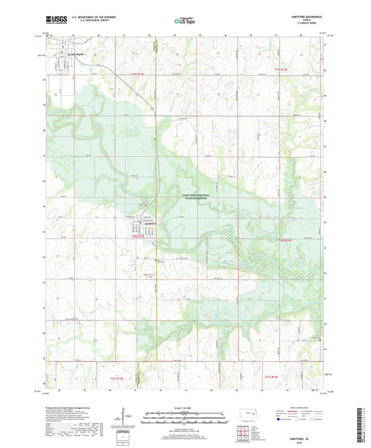 Hartford Kansas US Topo Map Image