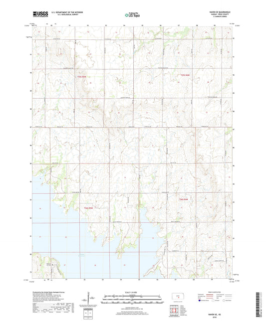 Haven SE Kansas US Topo Map Image