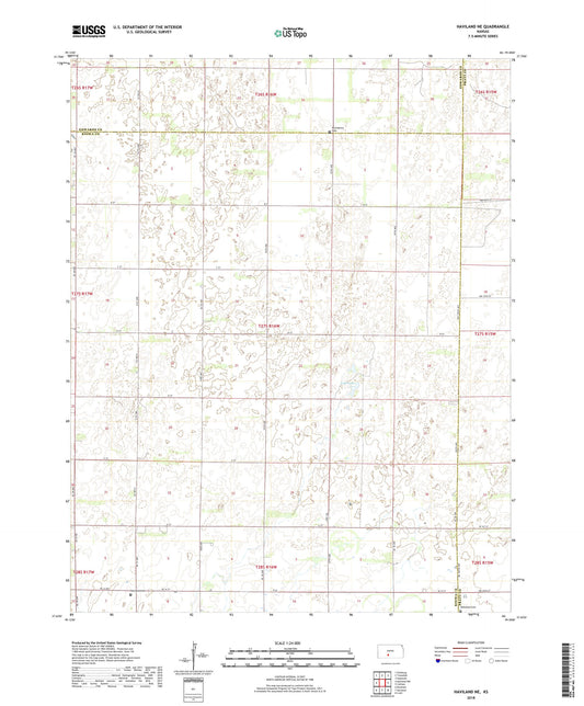 Haviland NE Kansas US Topo Map Image