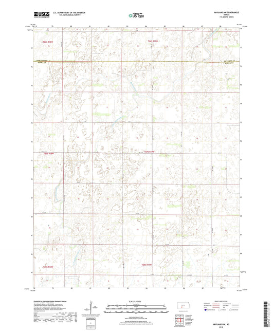 Haviland NW Kansas US Topo Map Image
