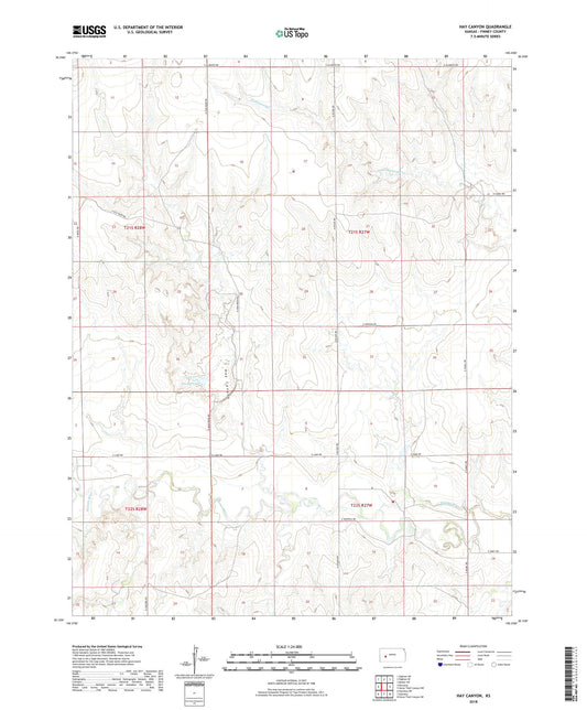 Hay Canyon Kansas US Topo Map Image