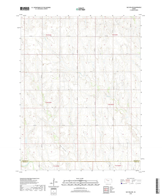Hay Hollow Kansas US Topo Map Image