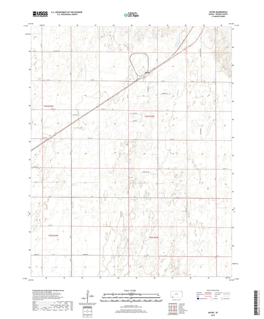 Hayne Kansas US Topo Map Image