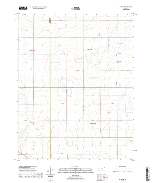 Hickok SE Kansas US Topo Map Image