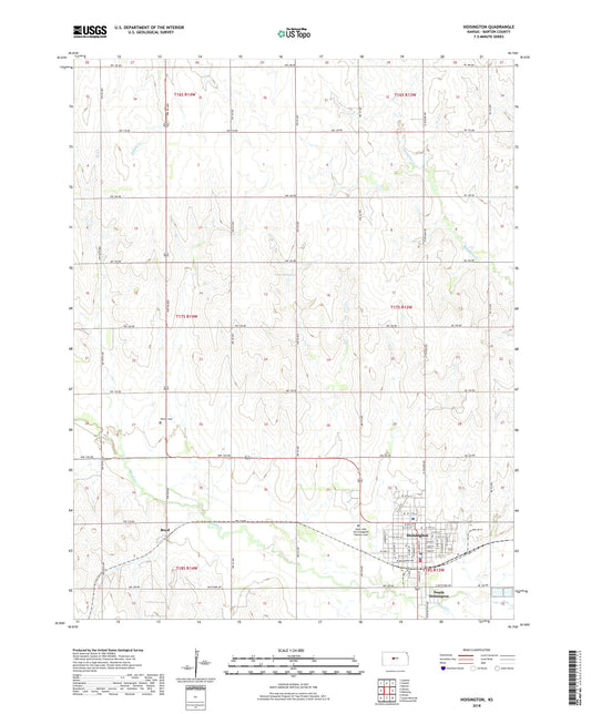 Hoisington Kansas US Topo Map Image