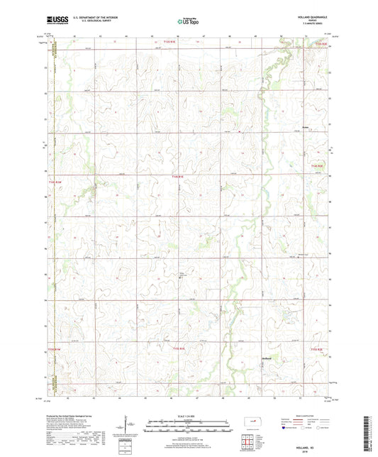 Holland Kansas US Topo Map Image