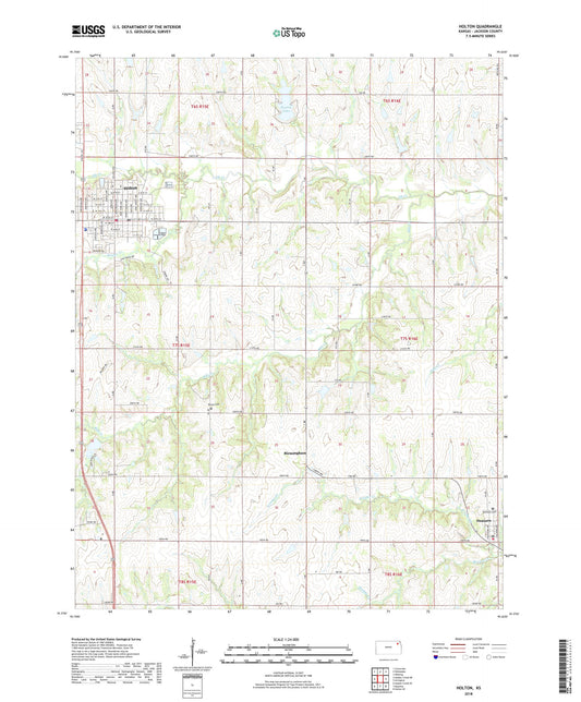 Holton Kansas US Topo Map Image