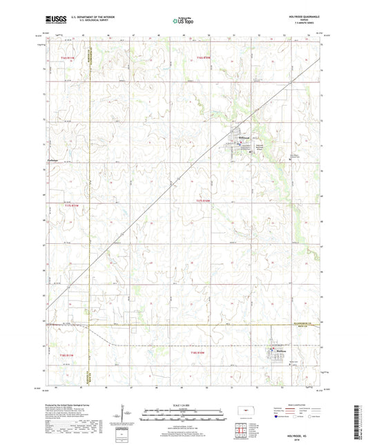 Holyrood Kansas US Topo Map Image