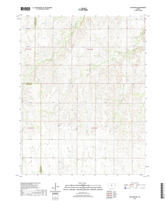 Holyrood NW Kansas US Topo Map Image