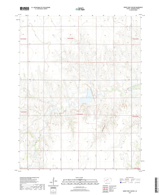 Horse Thief Canyon Kansas US Topo Map Image