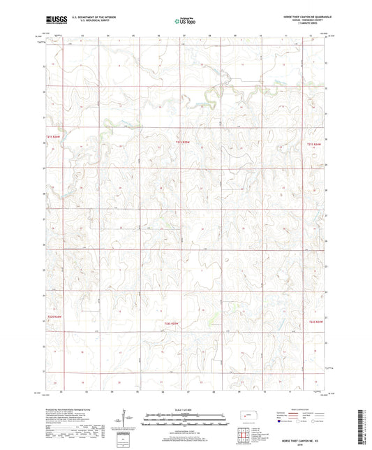 Horse Thief Canyon NE Kansas US Topo Map Image