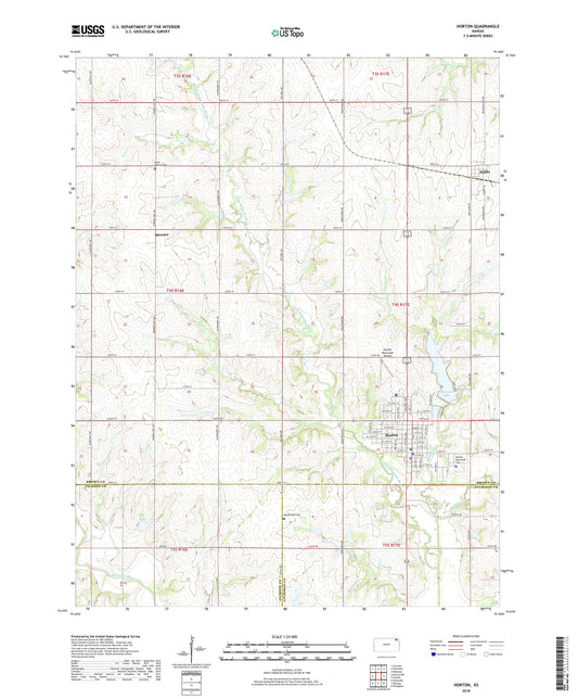 Horton Kansas US Topo Map Image