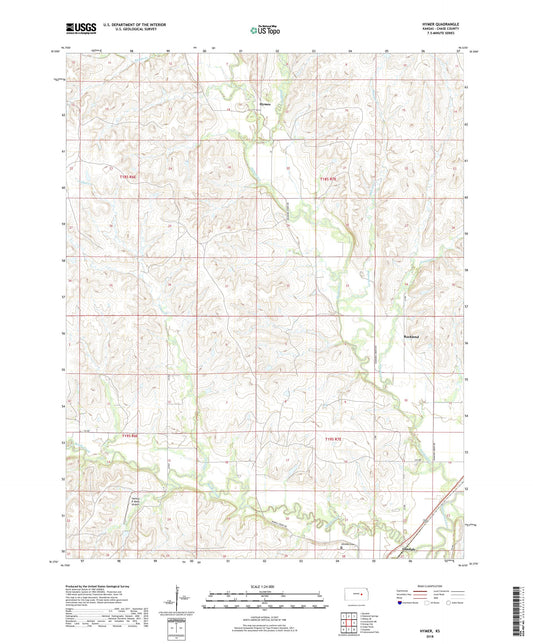 Hymer Kansas US Topo Map Image