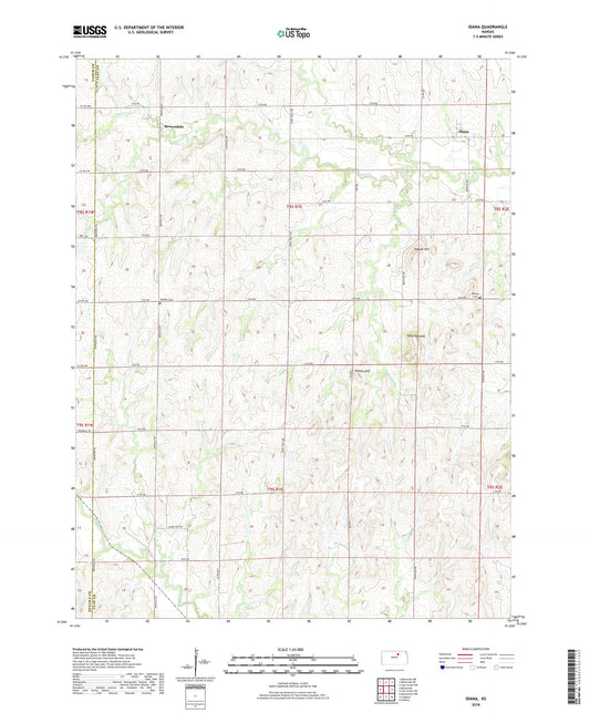 Idana Kansas US Topo Map Image