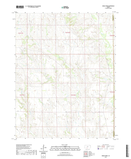 Indian Creek Kansas US Topo Map Image