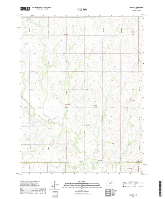 Industry Kansas US Topo Map Image