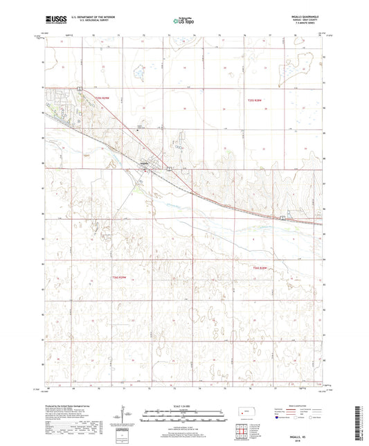Ingalls Kansas US Topo Map Image