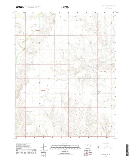 Irish Flats NE Kansas US Topo Map Image