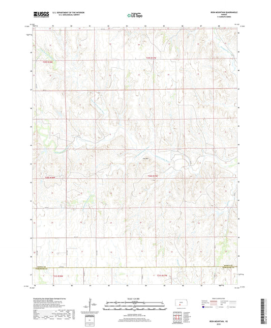 Iron Mountain Kansas US Topo Map Image
