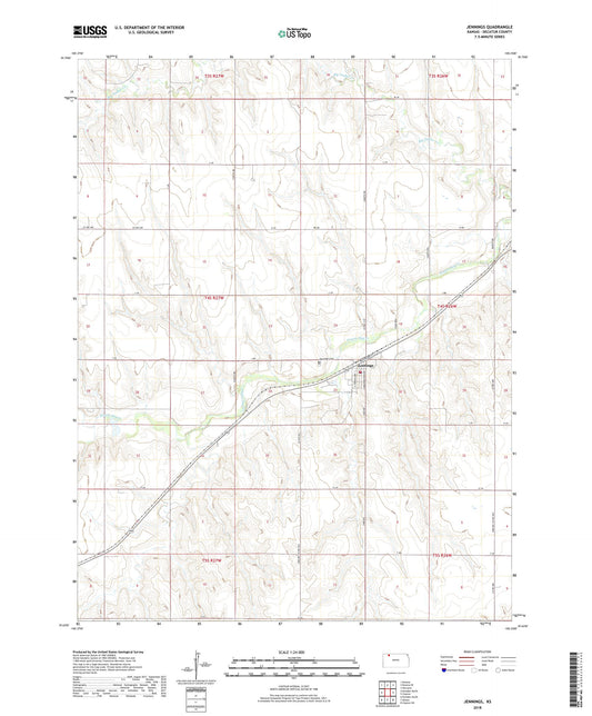 Jennings Kansas US Topo Map Image