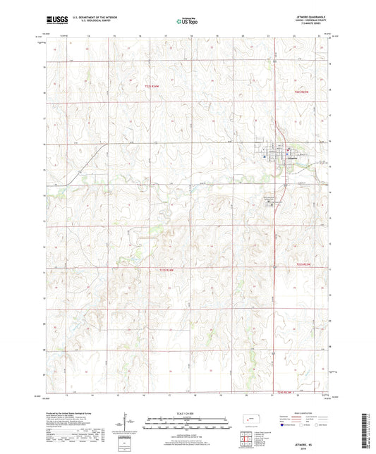 Jetmore Kansas US Topo Map Image