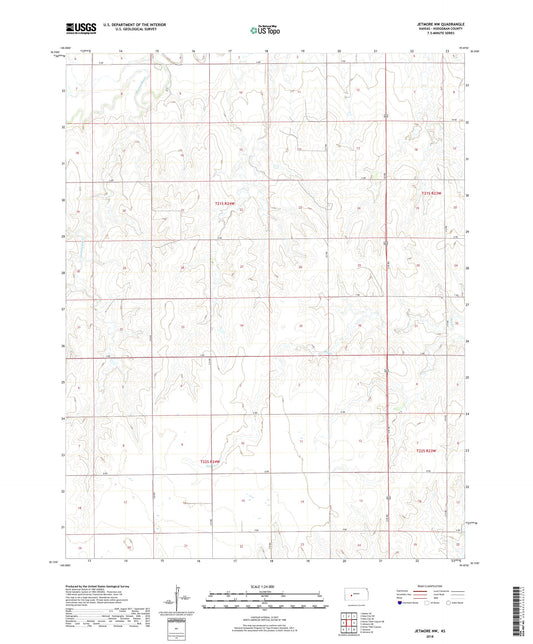 Jetmore NW Kansas US Topo Map Image