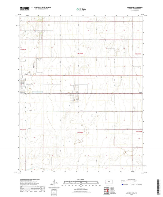 Johnson East Kansas US Topo Map Image