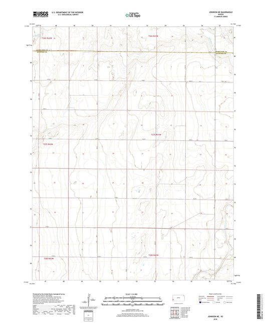 Johnson NE Kansas US Topo Map Image
