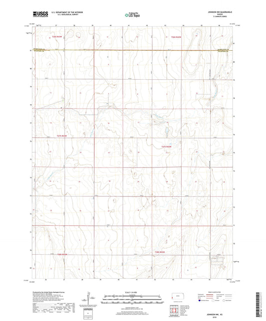 Johnson NW Kansas US Topo Map Image