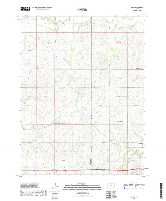 Juniata Kansas US Topo Map Image
