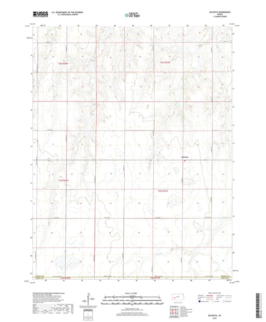 Kalvesta Kansas US Topo Map Image