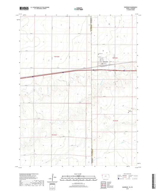 Kanorado Kansas US Topo Map Image