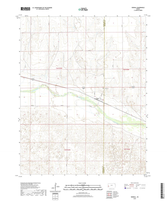 Kendall Kansas US Topo Map Image