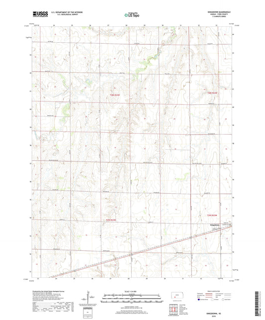 Kingsdown Kansas US Topo Map Image