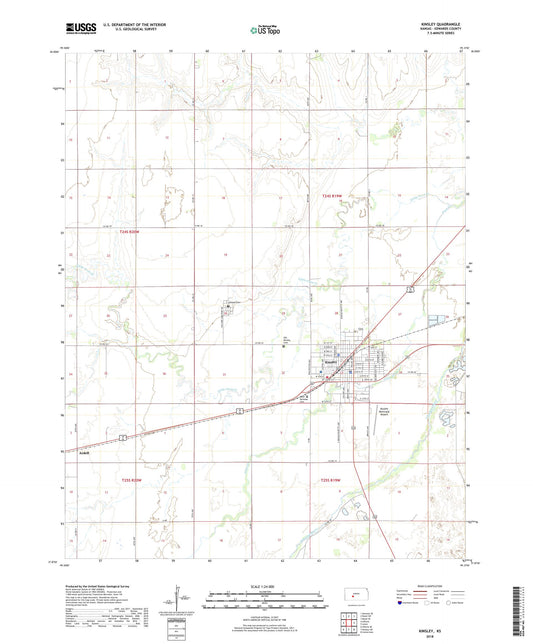Kinsley Kansas US Topo Map Image