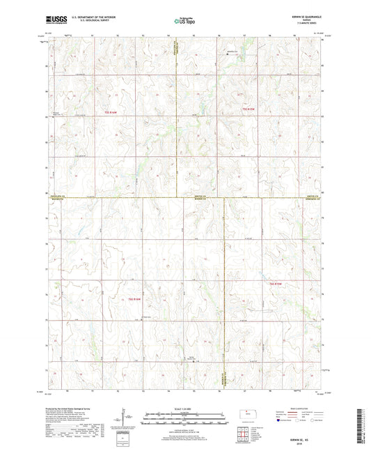 Kirwin SE Kansas US Topo Map Image