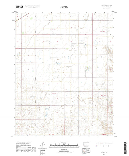 Kismet NE Kansas US Topo Map Image