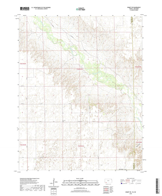 Kismet SW Kansas US Topo Map Image